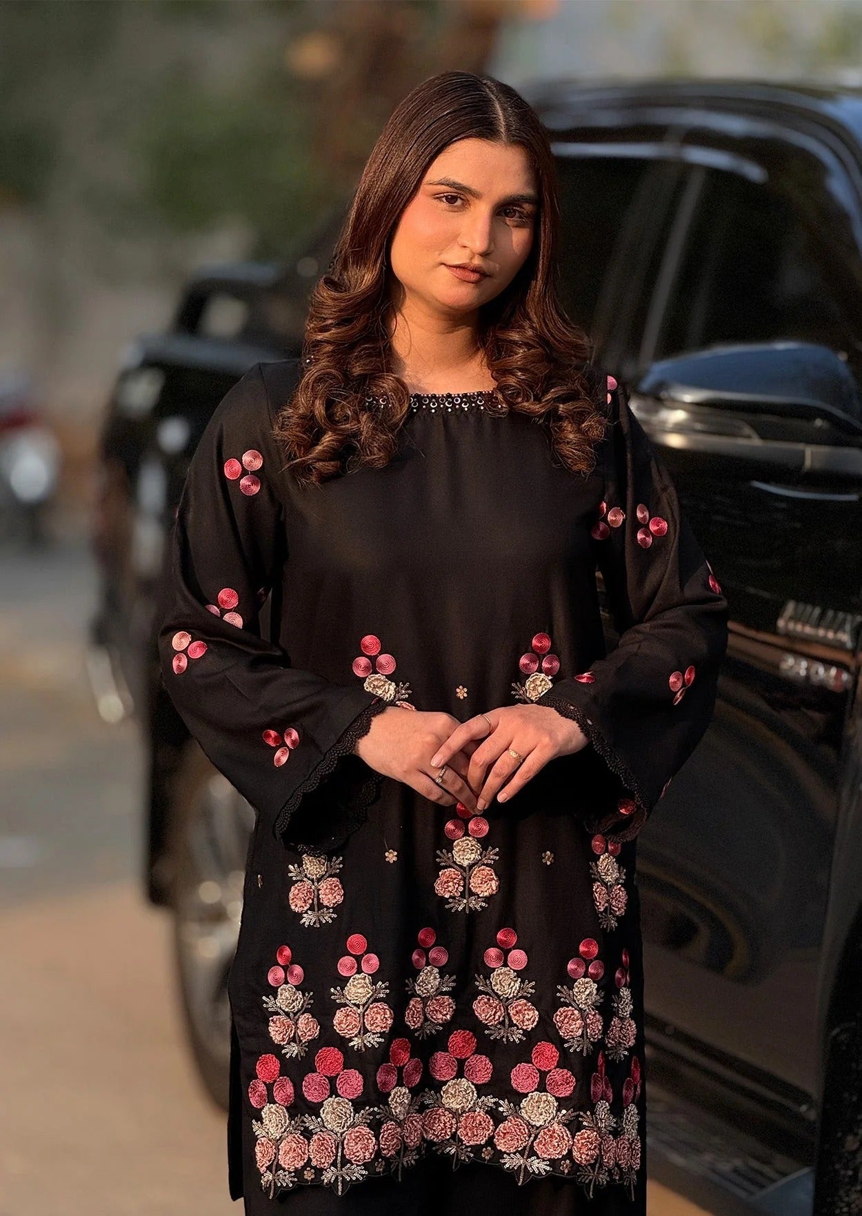 Flora Black -2pc