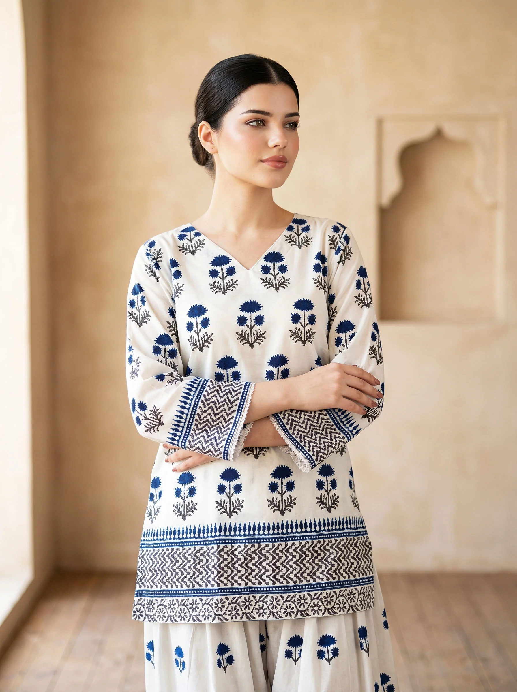 Indigo Bloom Farsi Cotton Set